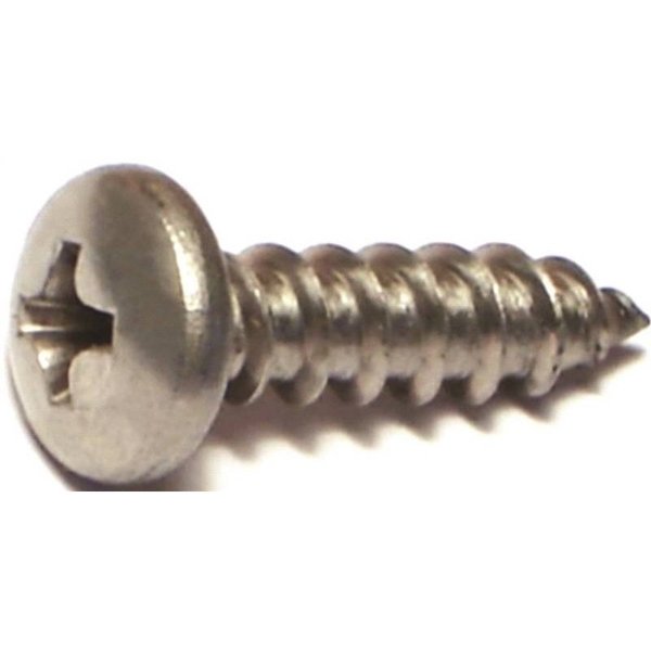 Midwest Fastener Thread Cutting Screw, #10 x 3/4 in, Stainless Steel Pan Head Phillips Drive 05118